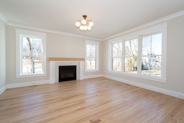 Empty room, Fireplace, Interior, Wood Texture Flooring