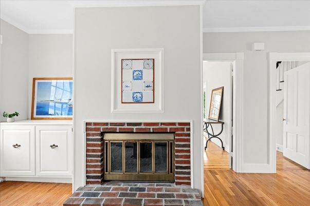 Fireplace, Interior, Wood Texture Flooring