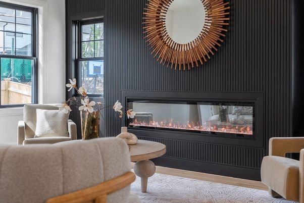 Fireplace, Interior, Wood Texture Flooring