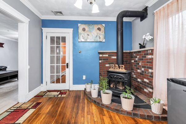 Fireplace, Interior, Wood Texture Flooring