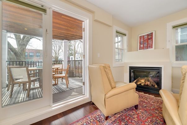 Dining room, Fireplace, Interior, Wood Texture Flooring