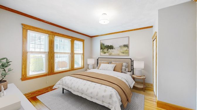 Bedroom, Interior, Wood Texture Flooring