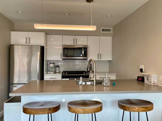 Interior, Kitchen, Pendant Lights, Recessed Lighting, Stainless Steel Appliances