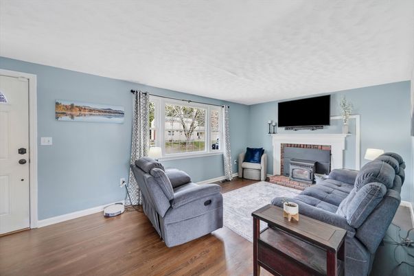 Fireplace, Interior, Living room, Wood Texture Flooring