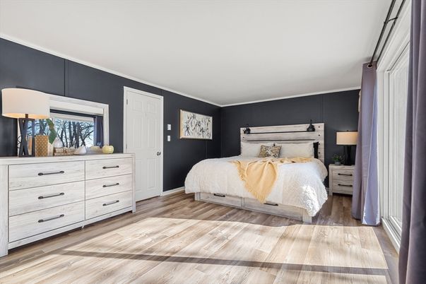 Bedroom, Interior, Wood Texture Flooring