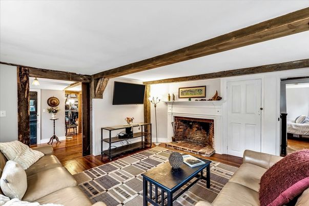 Bedroom, Fireplace, Interior, Living room, Wood Texture Flooring