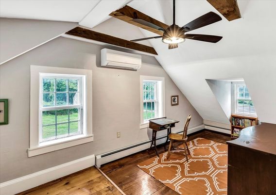 Home Office, Interior, Wooden Beams, Wood Texture Flooring