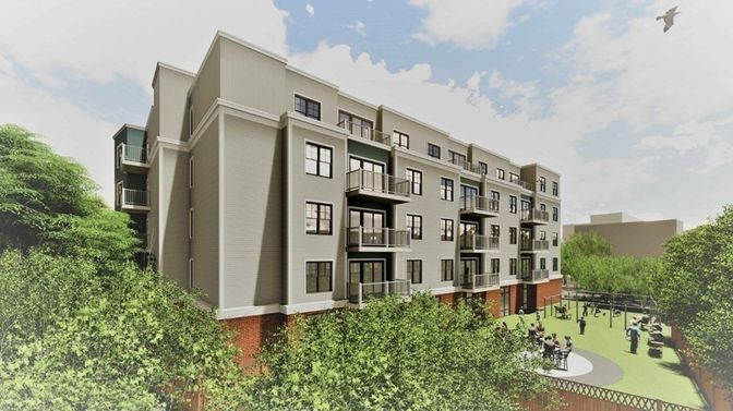 Exterior, Facade, Condo Building
