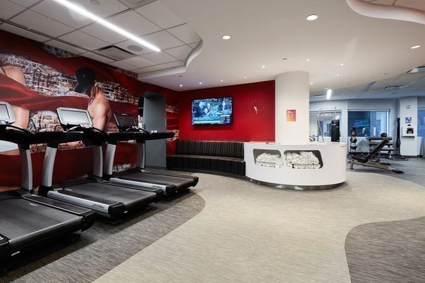 Fitness Equipment, Gym, Interior, Recessed Lighting