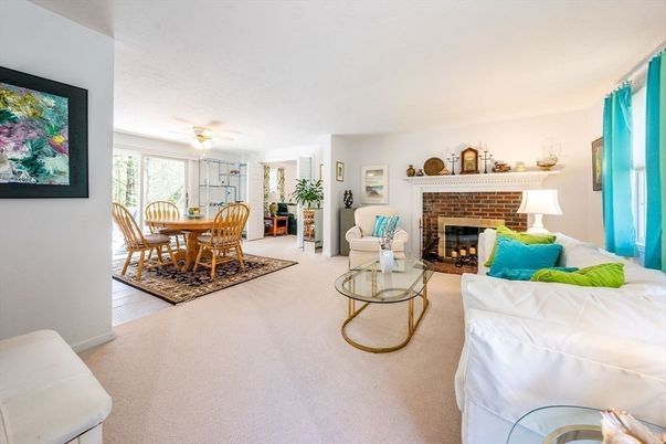 Dining room, Fireplace, Interior, Living room