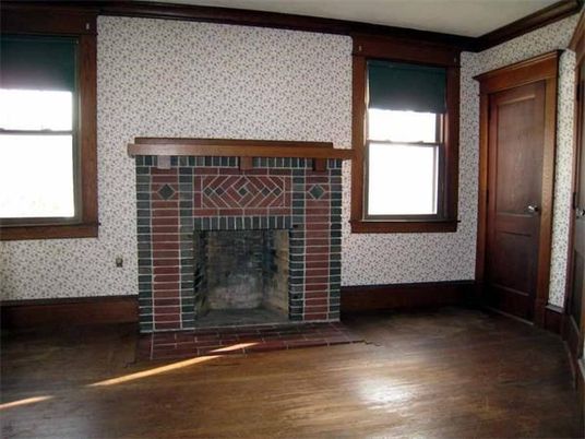 Empty room, Fireplace, Interior, Wood Texture Flooring