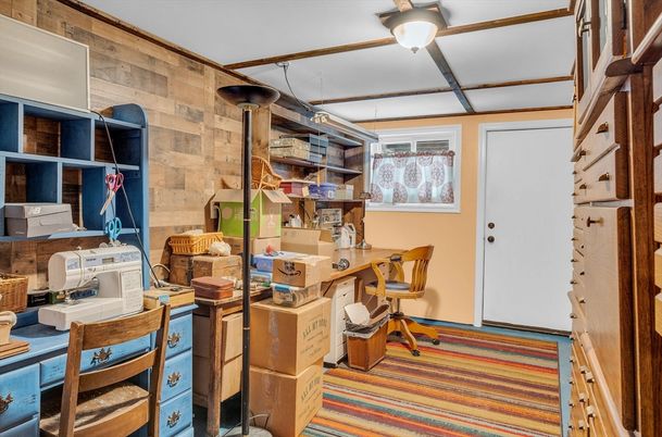 Home Office, Interior, Wooden Walls