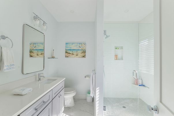Bathroom, Glass Shower, Interior, Marble