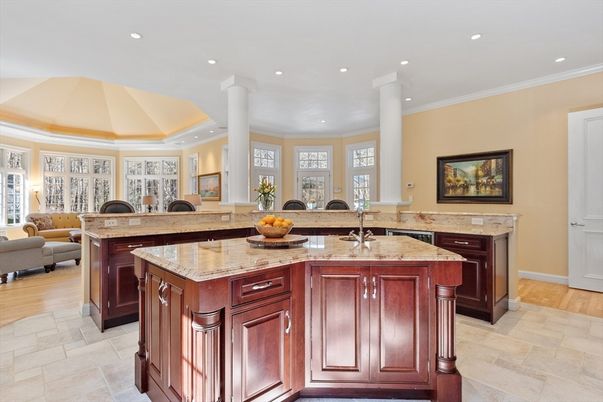Interior, Kitchen, Living room, Recessed Lighting, Wood Texture Flooring