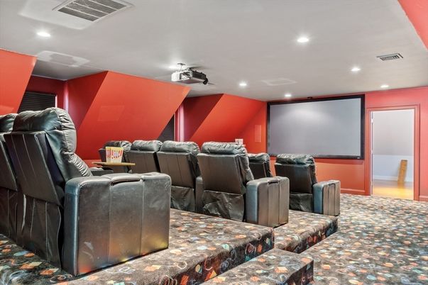 Home Theatre Room, Interior, Projection Screen, Recessed Lighting, Theatre Room