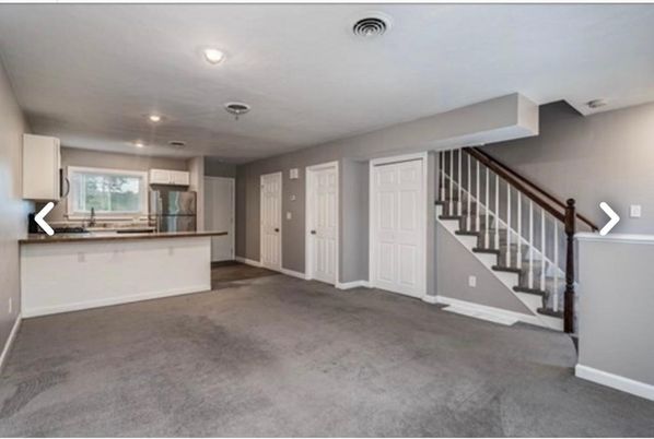Empty room, Interior, Kitchen, Recessed Lighting