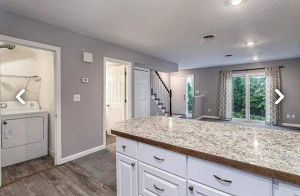 Interior, Recessed Lighting, Utility Closets, Washer, Wood Texture Flooring