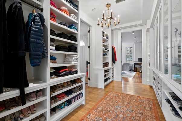 Chandelier, Interior, Recessed Lighting, Walk-in Closets, Wood Texture Flooring