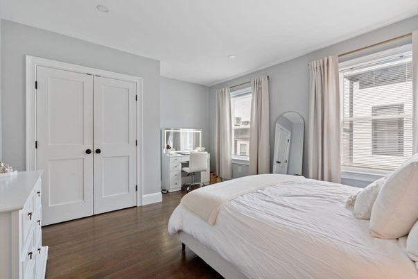 Bedroom, Home Office, Interior, Recessed Lighting, Wood Texture Flooring
