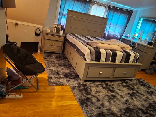 Bedroom, Interior, Wood Texture Flooring