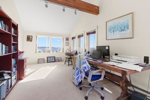 Home Office, Interior, Wooden Beams