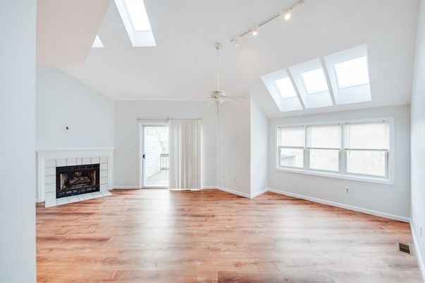 Empty room, Fireplace, Interior, Wood Texture Flooring