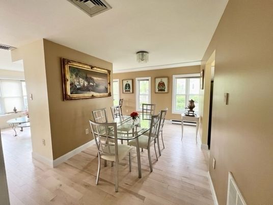 Dining room, Interior, Wood Texture Flooring