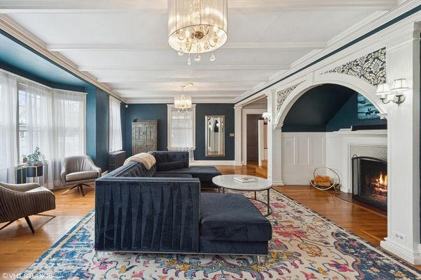 Chandelier, Fireplace, Interior, Living room, Wood Texture Flooring