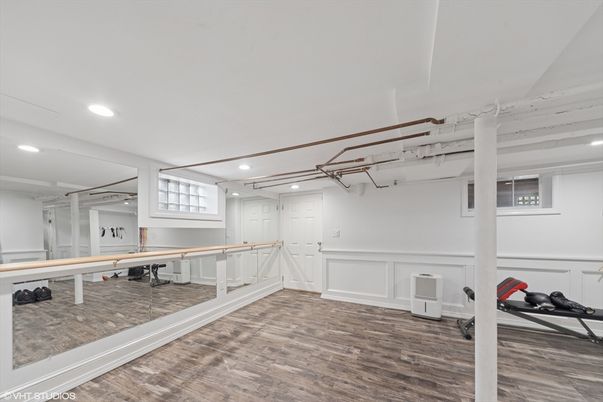 Fitness Equipment, Game Room, Interior, Recessed Lighting, Wood Texture Flooring