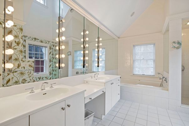 Bathroom, Dual Sink Vanities, Interior, Pendant Lights