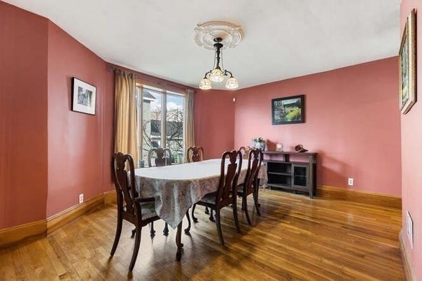 Chandelier, Dining room, Interior, Pendant Lights, Wood Texture Flooring