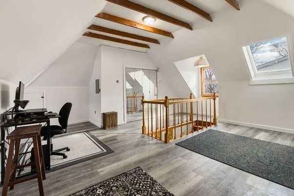 Home Office, Interior, Wooden Beams, Wood Texture Flooring