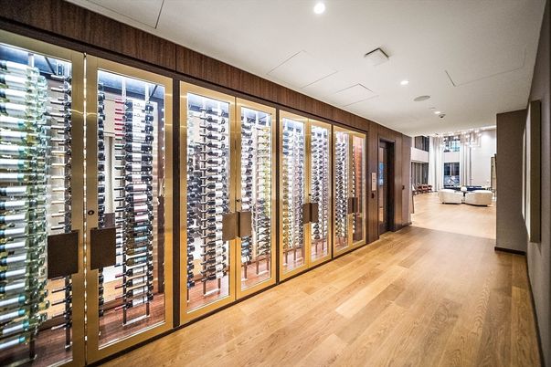 Interior, Recessed Lighting, Wine Storage, Wood Texture Flooring