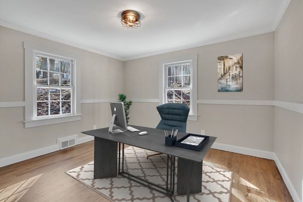 Home Office, Interior, Wood Texture Flooring