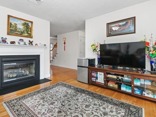 Fireplace, Interior, Wood Texture Flooring