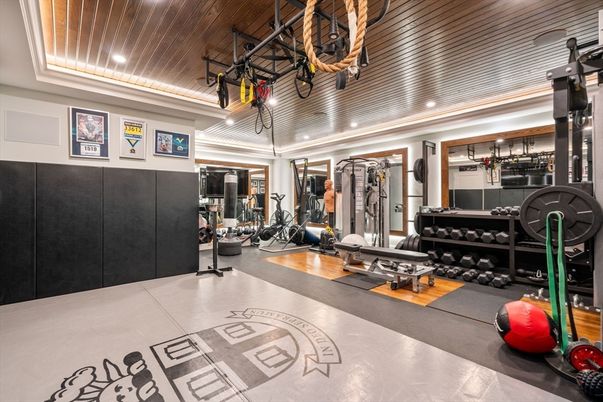 Fitness Equipment, Gym, Interior, Recessed Lighting