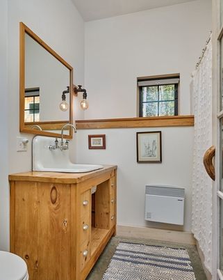 Bathroom, Interior, Wood Texture Flooring
