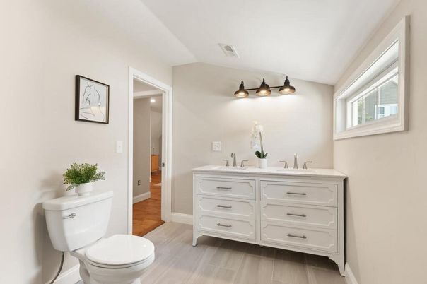 Bathroom, Interior, Wood Texture Flooring