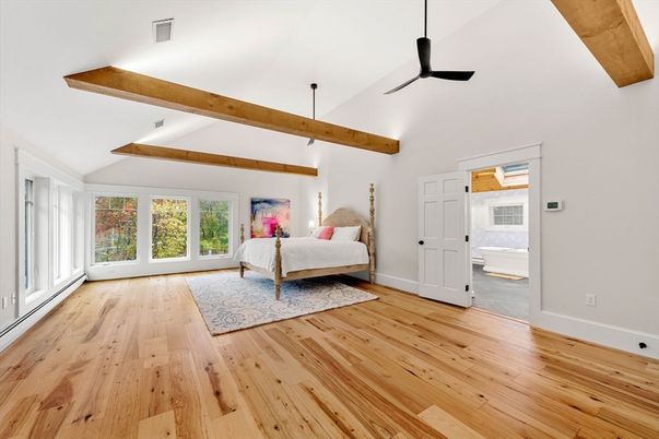 Bedroom, Interior, Wooden Beams, Wood Texture Flooring
