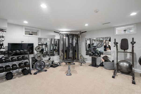 Fitness Equipment, Gym, Interior, Recessed Lighting