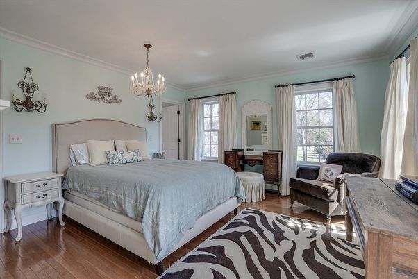 Bedroom, Chandelier, Interior, Wood Texture Flooring