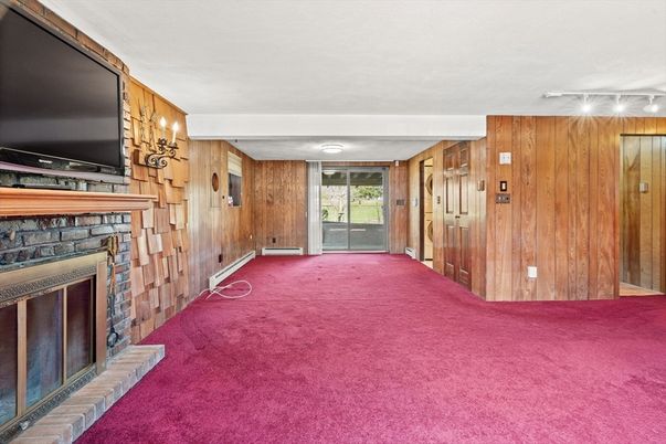 Empty room, Fireplace, Interior, Wooden Walls