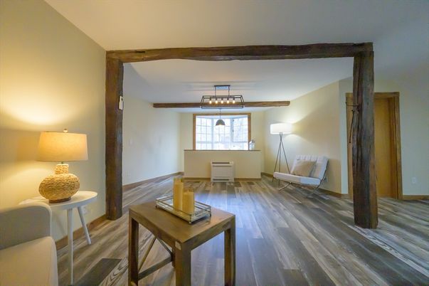 Interior, Pendant Lights, Wooden Beams, Wood Texture Flooring