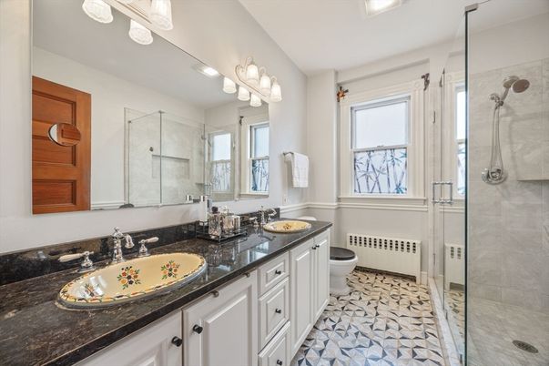 Bathroom, Dual Sink Vanities, Glass Shower, Interior