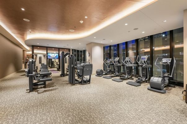 Fitness Equipment, Gym, Interior, Recessed Lighting