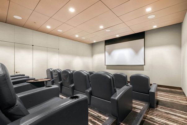 Home Theatre Room, Interior, Projection Screen, Recessed Lighting, Theatre Room