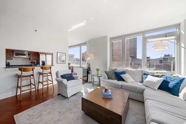 Interior, Kitchen, Living room, Stainless Steel Appliances, Wood Texture Flooring