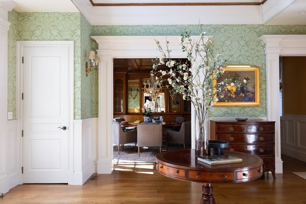 Dining room, Interior, Wood Texture Flooring