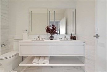 Bathroom, Interior, Marble, Wood Texture Flooring