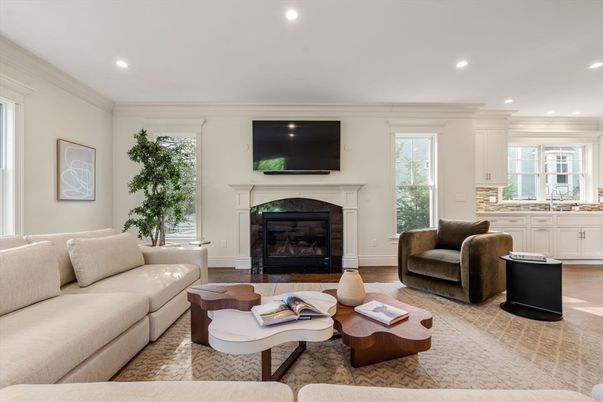 Fireplace, Interior, Living room, Recessed Lighting